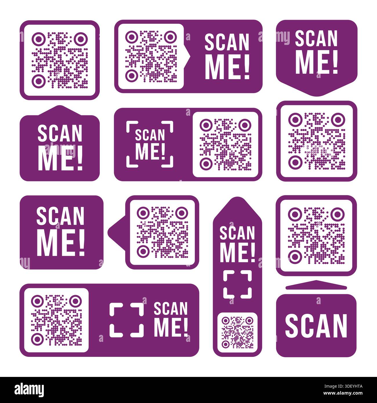 QR Code Ready to Use Isolated On White Background Stock Vector