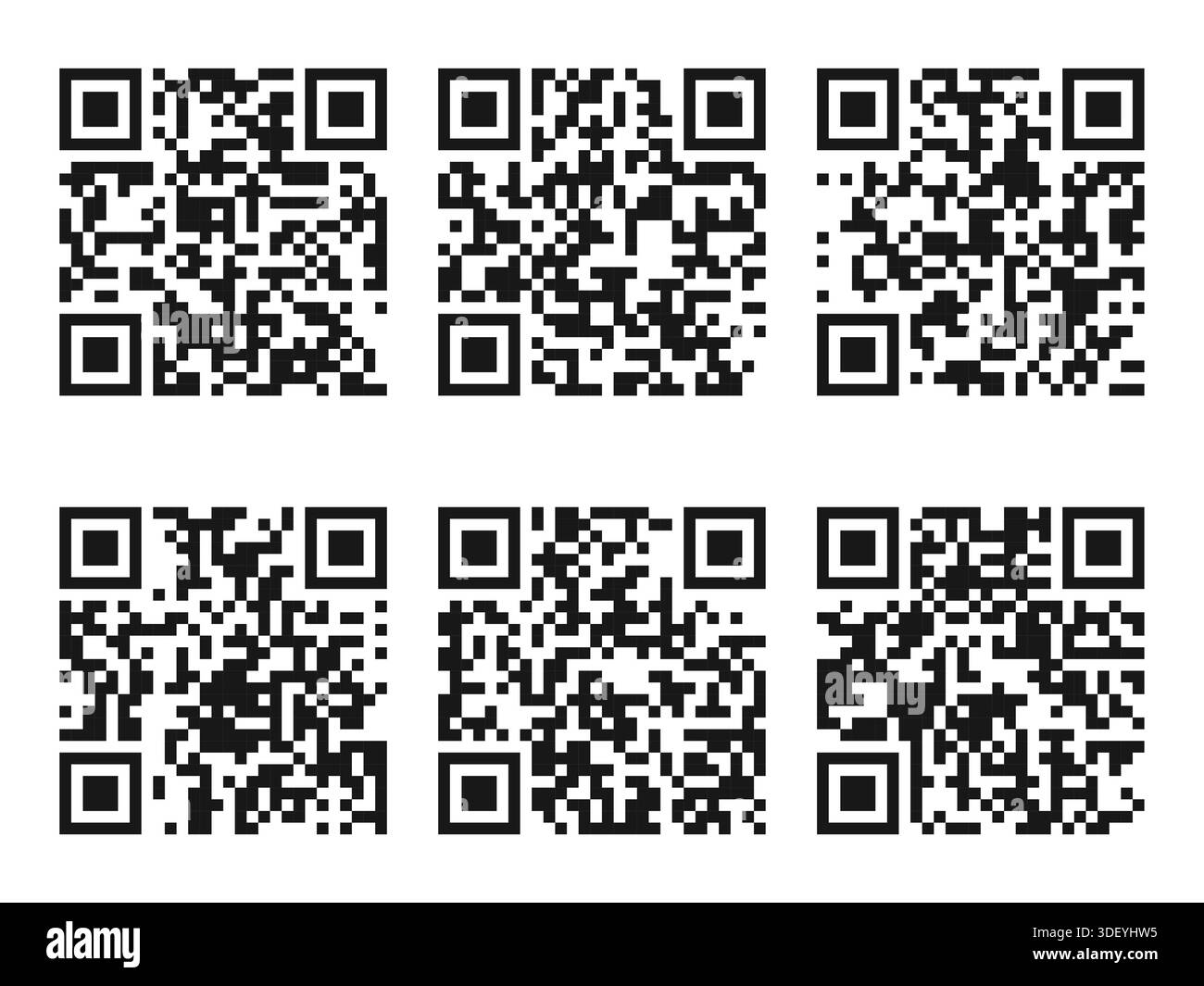 QR Code Ready to Use Isolated On White Background Stock Vector