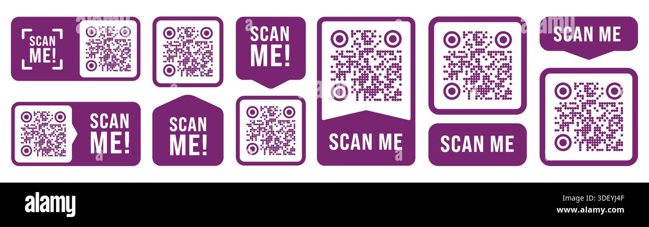 QR Code Ready to Use Isolated On White Background Stock Vector