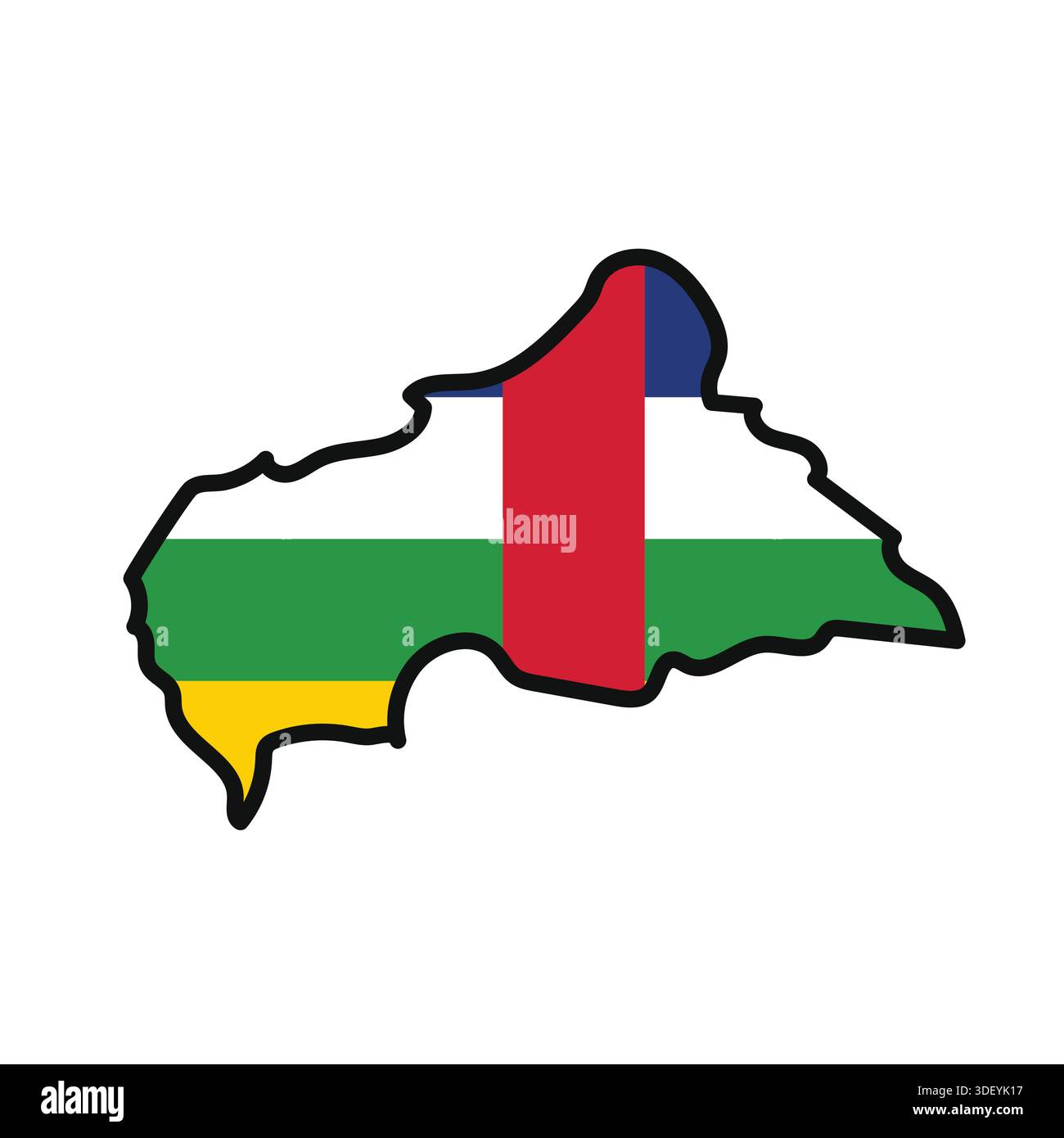 C A R Map With Flag In Body Stock Vector Image Art Alamy
