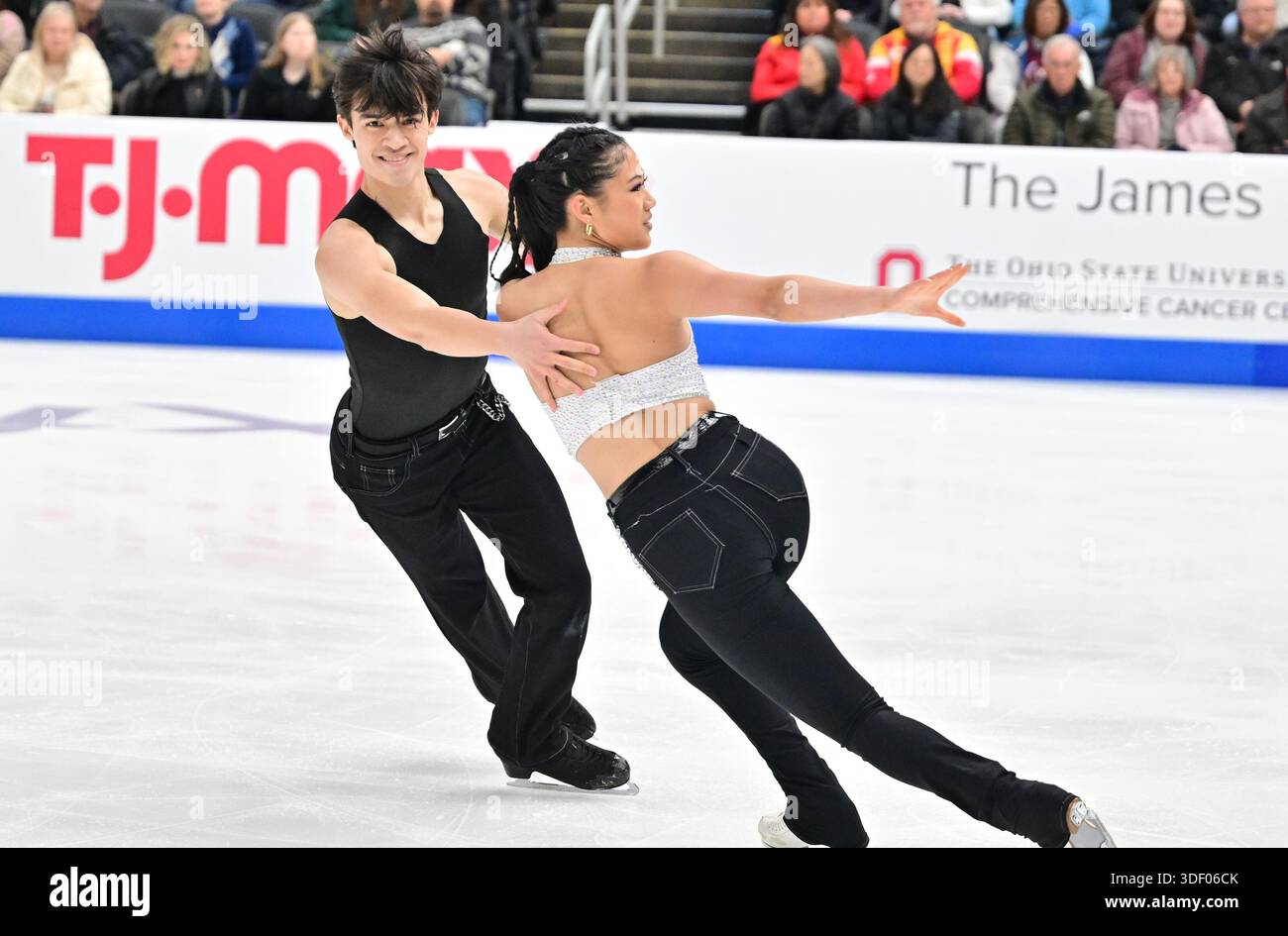 ST. LOUIS, MO - JANUARY 08: Amy Cui of SC of Boston and Jonathan Rogers ...