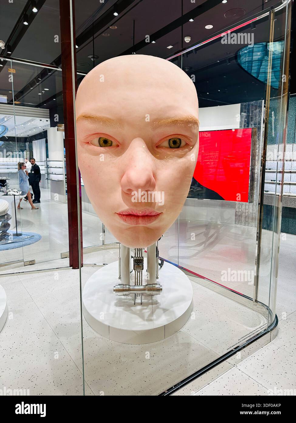 Gentle Monster robot face display - Smartphone Captured Stock Image