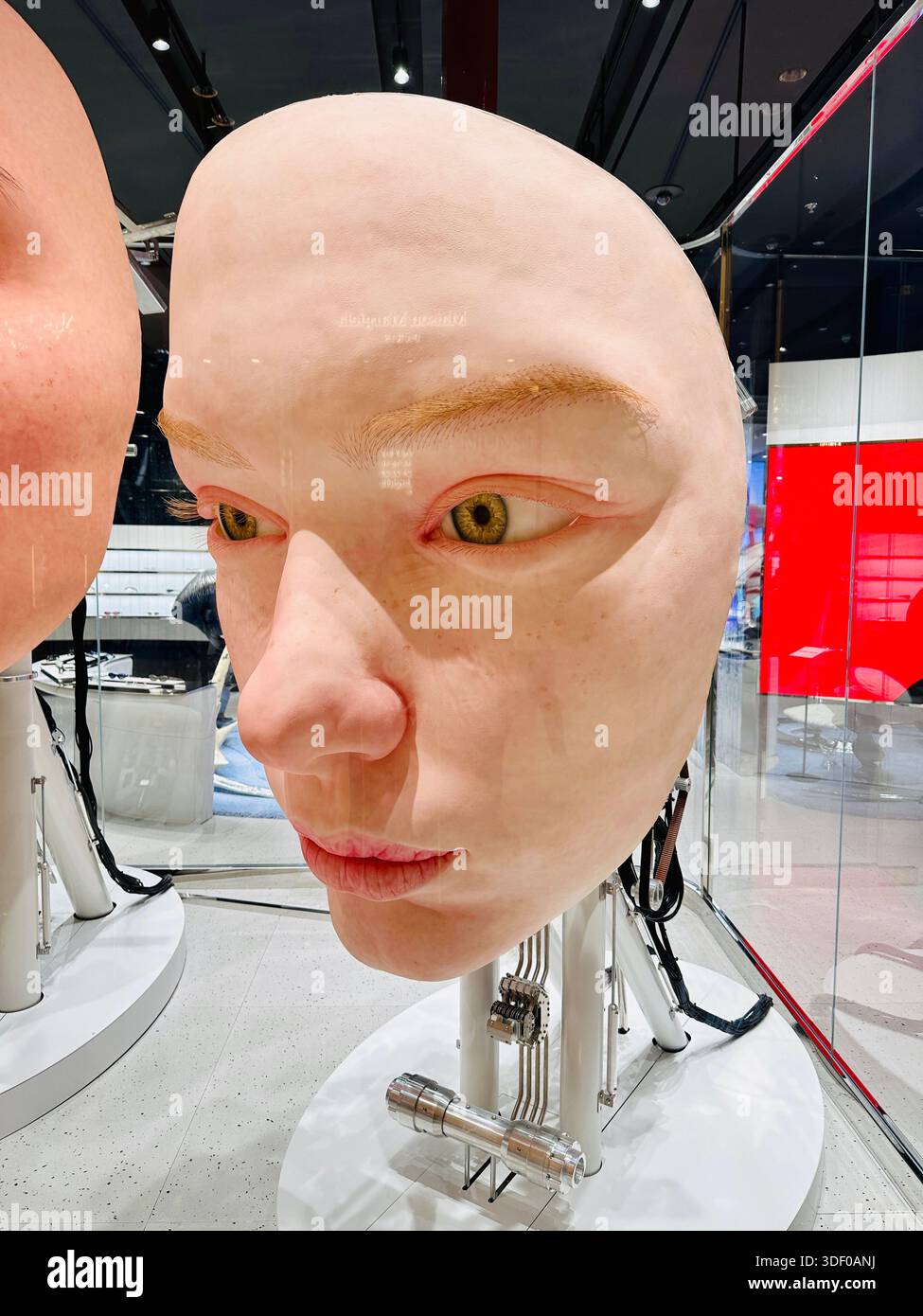 Gentle Monster robot face display - Smartphone Captured Stock Image