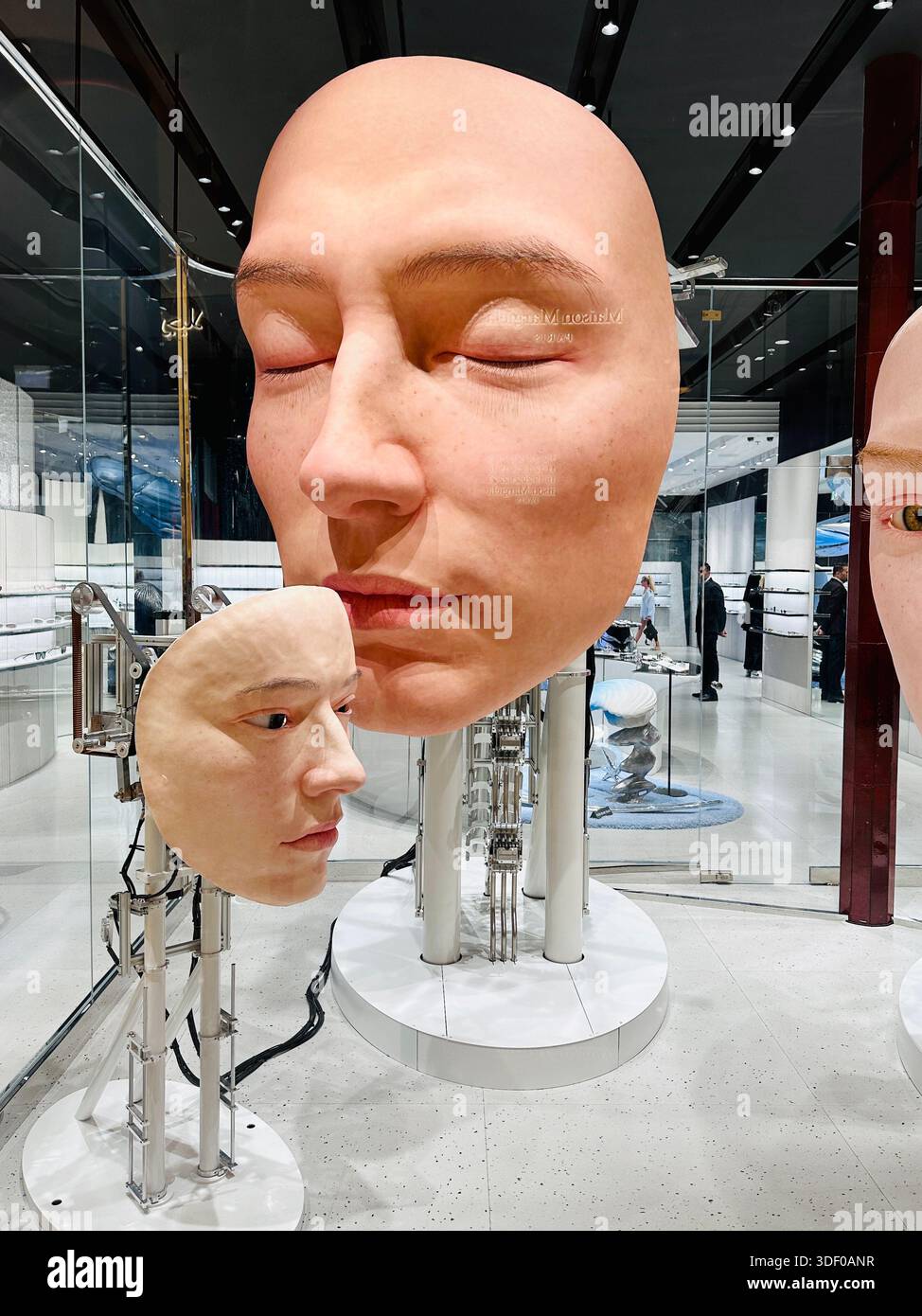 Gentle Monster robot face display - Smartphone Captured Stock Image