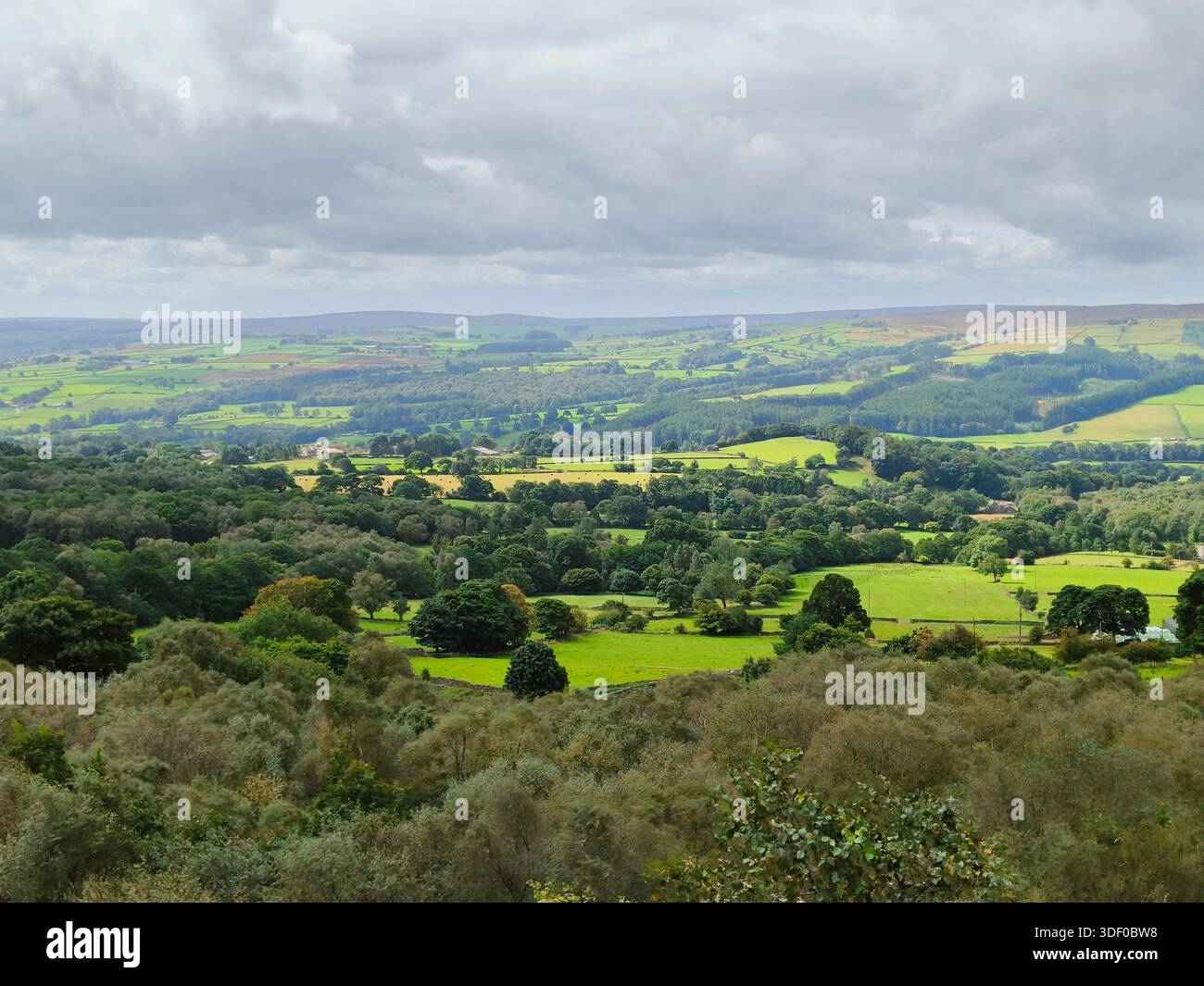 Overlooking Nidderdale National Landscape Nature Preserve - Yorkshire, UK - Smartphone Captured Stock Image