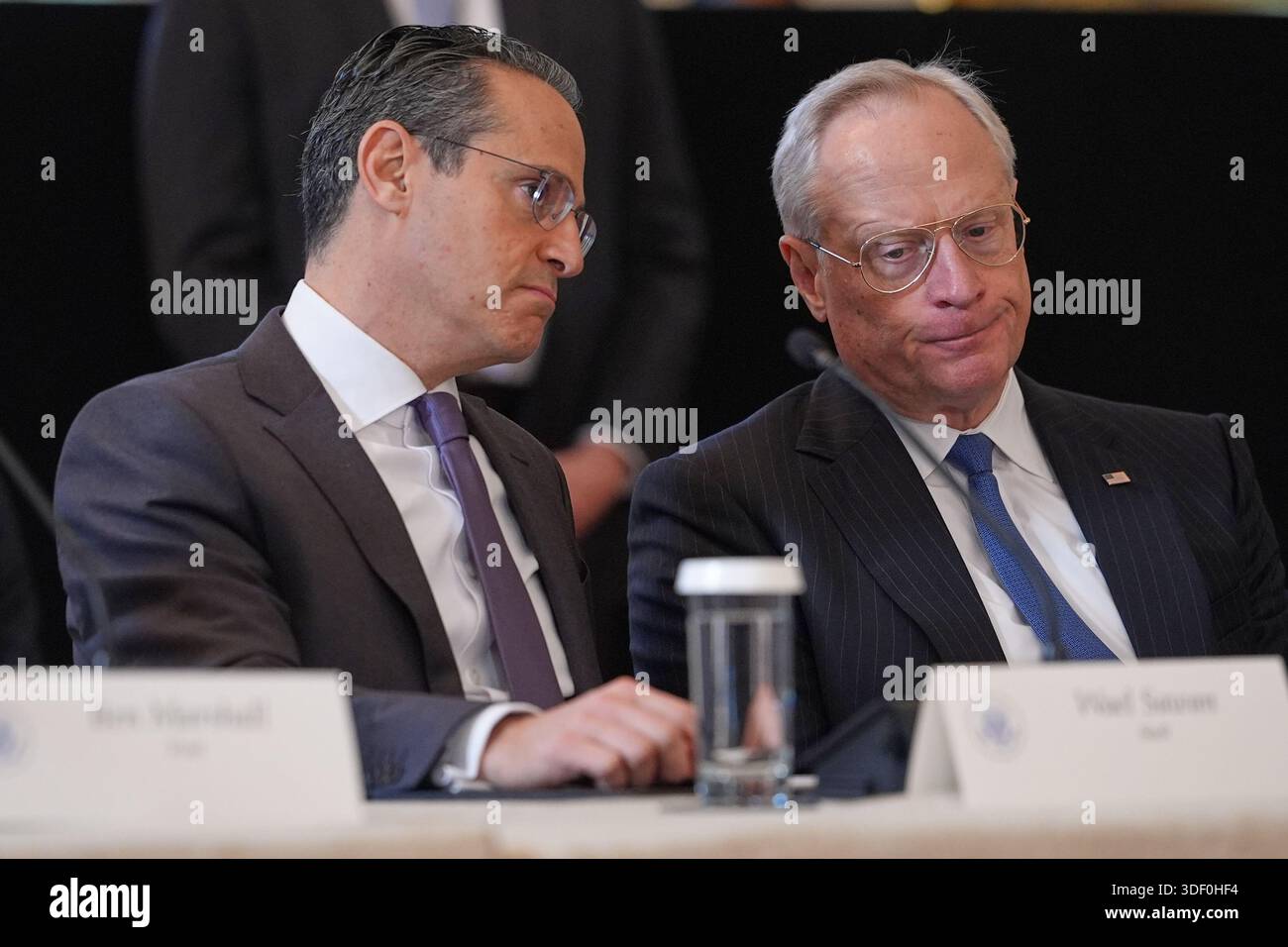 Wael Sawan, CEO of Shell, and Ross Perot Jr., founder of HKN Energy ...