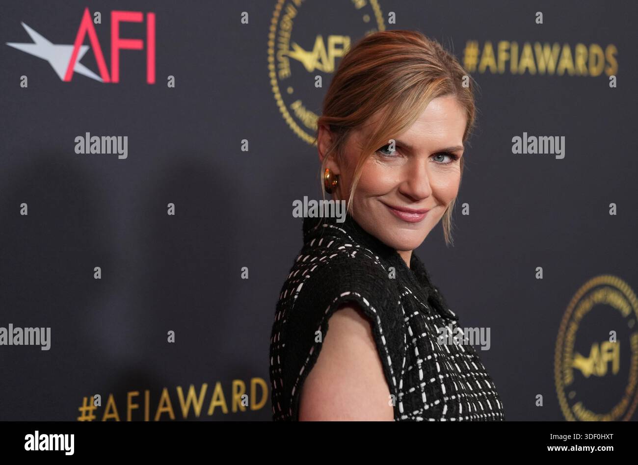 Actor Rhea Seehorn arrives at the AFI Awards on Friday, Jan. 9, 2026 ...