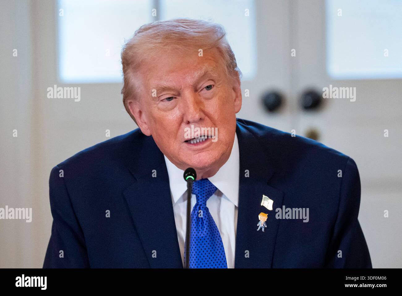 President Donald Trump speaks during a meeting with oil and gas ...