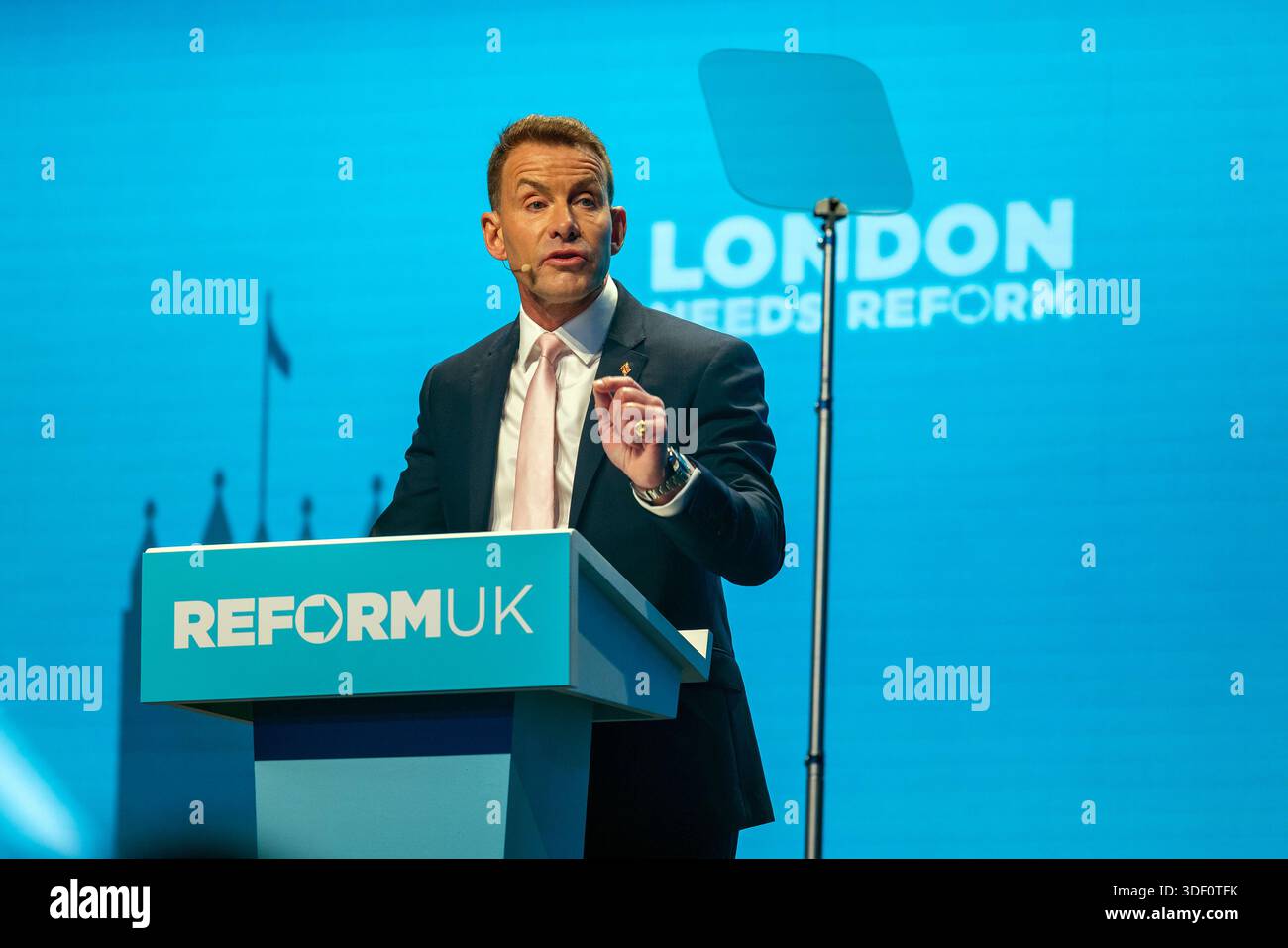 London, UK – Reform UK held a rally at the ICC Auditorium in east ...