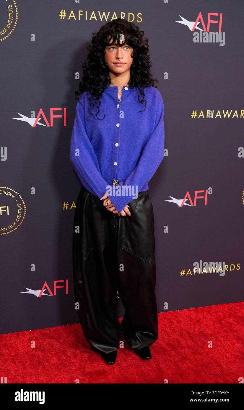 Odessa A'zion arrives at the AFI Awards on Friday, Jan. 9, 2026, at the