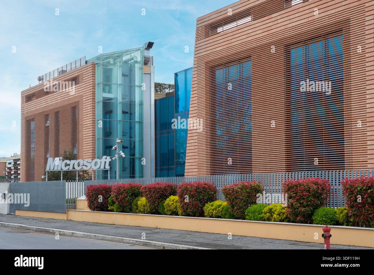 Microsoft Roma Contemporary terracotta facade hi-res stock photography and images - Alamy