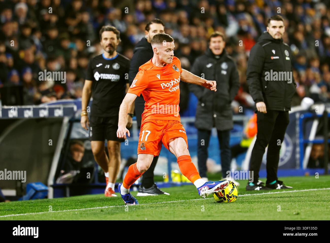 Getafe, Spain. 9th Jan, 2026. Sergio Gomez (Sociedad) Football/Soccer : Spanish 'LaLiga EA Sports' match between Getafe CF - Real Sociedad at the Estadio Coliseum Getafe in Getafe, Spain . Credit: Mutsu Kawamori/AFLO/Alamy Live News Stock Photo