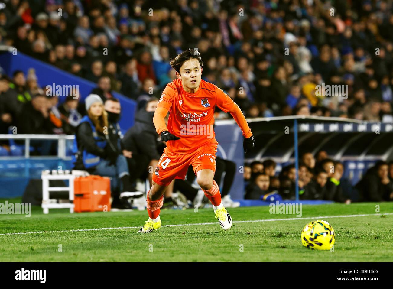 Getafe, Spain. 9th Jan, 2026. Takefusa Kubo (Sociedad) Football/Soccer : Spanish 'LaLiga EA Sports' match between Getafe CF - Real Sociedad at the Estadio Coliseum Getafe in Getafe, Spain . Credit: Mutsu Kawamori/AFLO/Alamy Live News Stock Photo