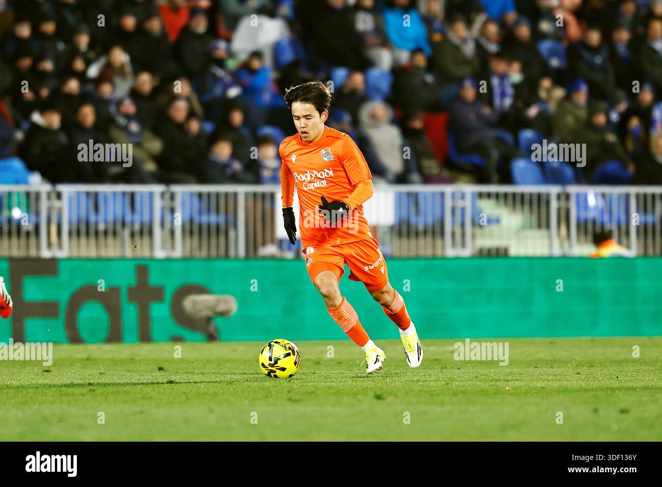 Getafe, Spain. 9th Jan, 2026. Takefusa Kubo (Sociedad) Football/Soccer : Spanish 'LaLiga EA Sports' match between Getafe CF - Real Sociedad at the Estadio Coliseum Getafe in Getafe, Spain . Credit: Mutsu Kawamori/AFLO/Alamy Live News Stock Photo