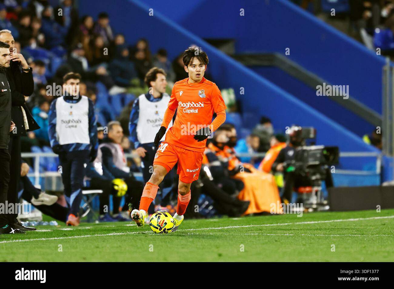 Getafe, Spain. 9th Jan, 2026. Takefusa Kubo (Sociedad) Football/Soccer : Spanish 'LaLiga EA Sports' match between Getafe CF - Real Sociedad at the Estadio Coliseum Getafe in Getafe, Spain . Credit: Mutsu Kawamori/AFLO/Alamy Live News Stock Photo
