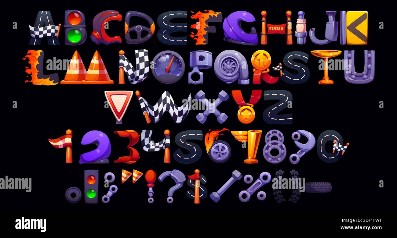 Speed Racing Letters Speed speedy wheels Stock Vector Images - Alamy