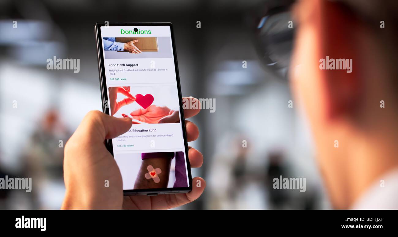 Supporting Local Nonprofits Through Digital Contributions: Making A Difference Today Stock Photo