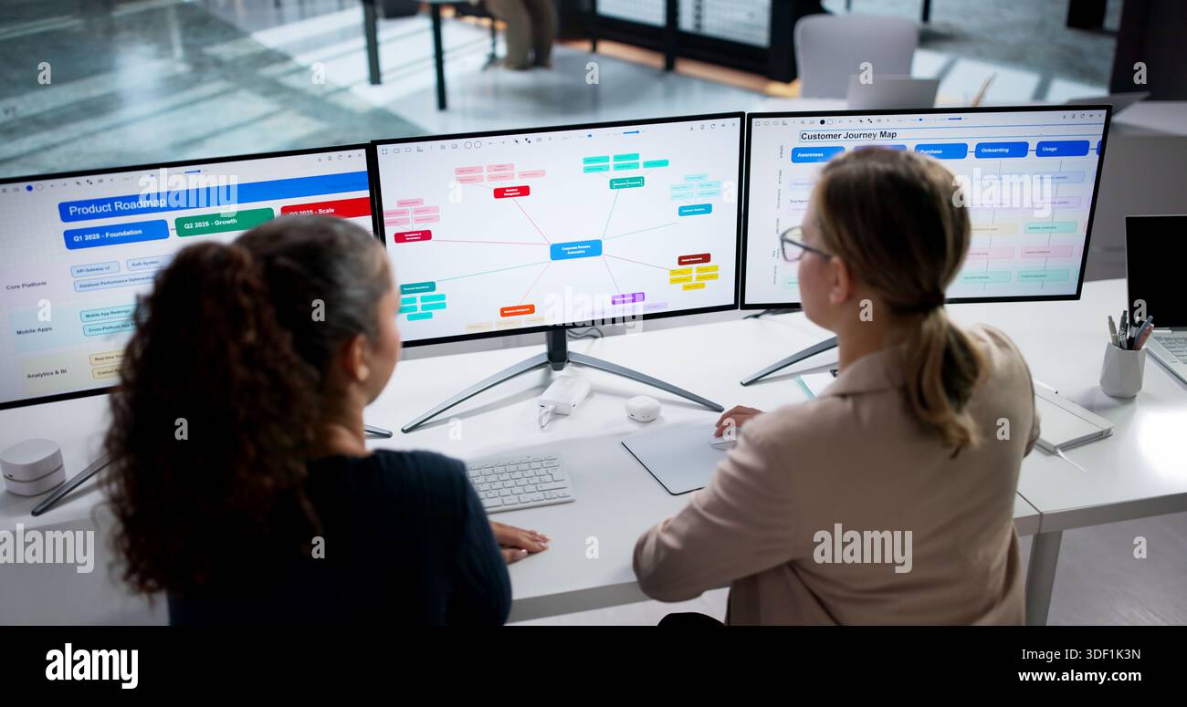 Creating Digital Solutions Using Strategic Business Planning And Data Analysis. Stock Photo