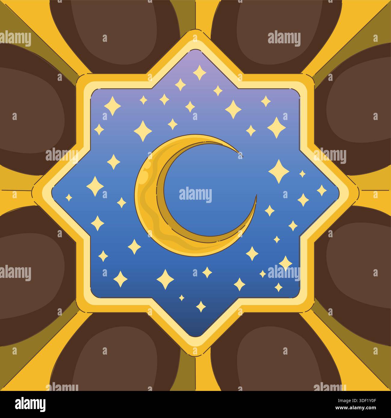 Decorative lunar and planetary design for special occasions Stock Vector