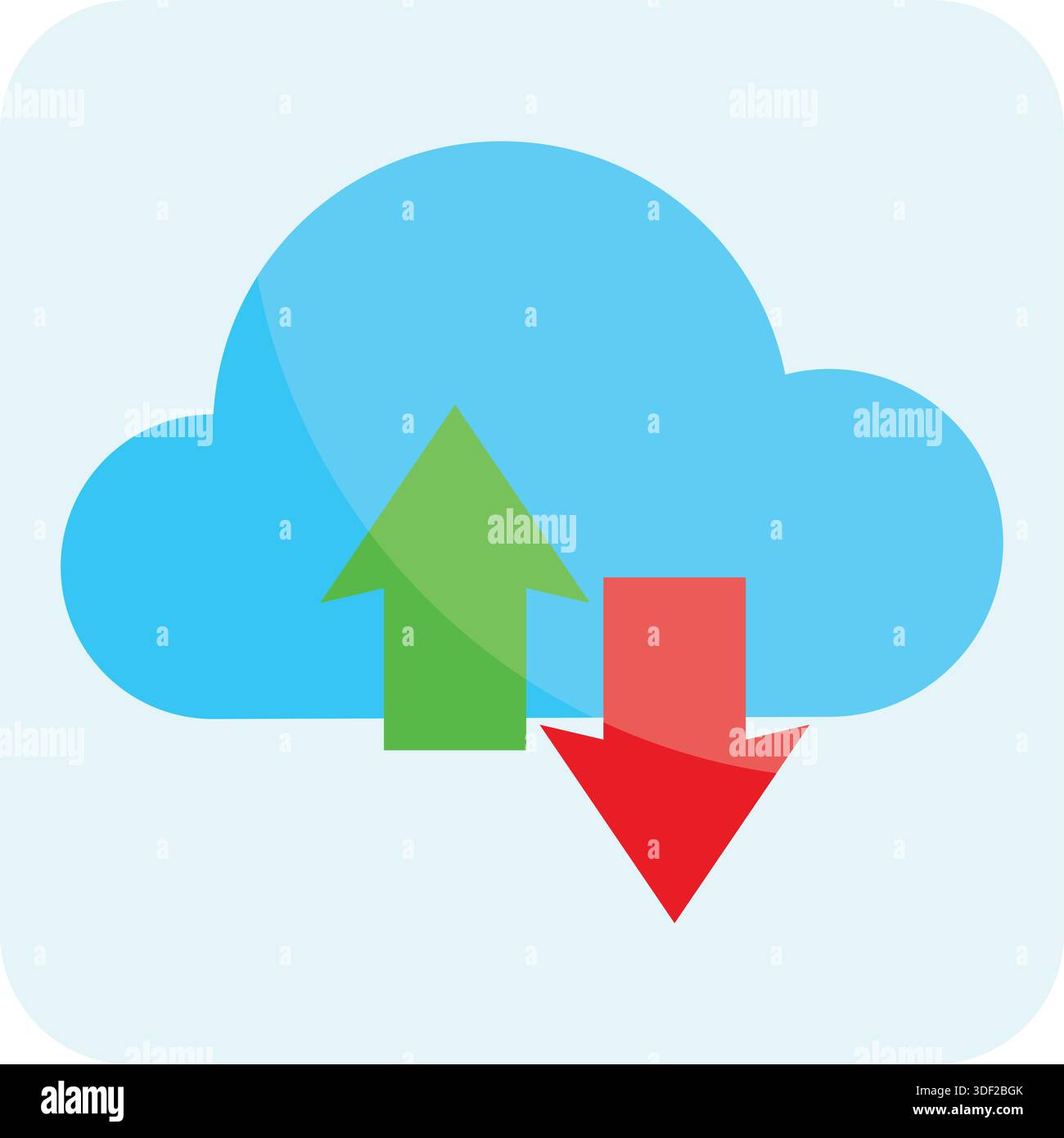 Cloud Storage flat icon. Vector Illstration. Cloud Storage Illustration Vector. Stock Vector
