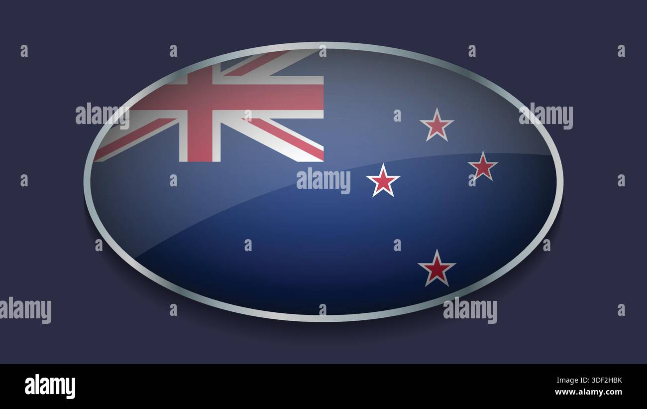 Esclipse Shape Eclipse Shape of NEW ZEALAND Flag with Original color Stock Vector ...