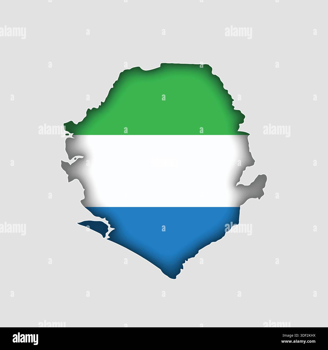SIERRA LEONE Map with flag in body Stock Vector Image & Art - Alamy