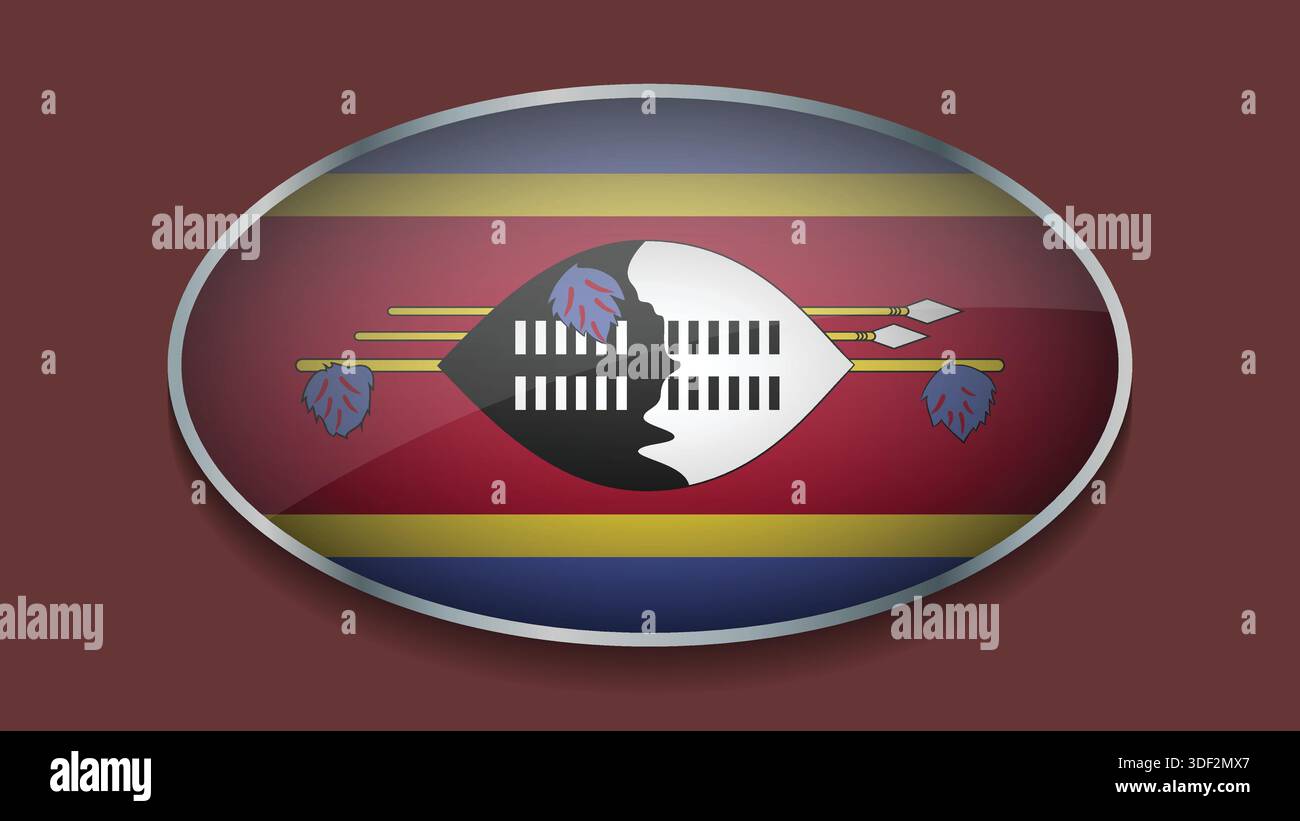 Oclipse Shape Eclipse Shape of SWAZILAND Flag with Original color Stock Vector Image ...