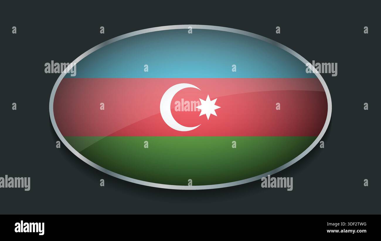 Esclipse Shape Eclipse Shape of AZERBAIJAN Flag with Original color Stock Vector Image ...