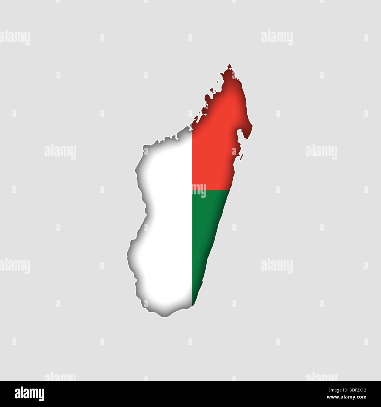 MADAGASCAR Map with flag in body Stock Vector Image & Art - Alamy