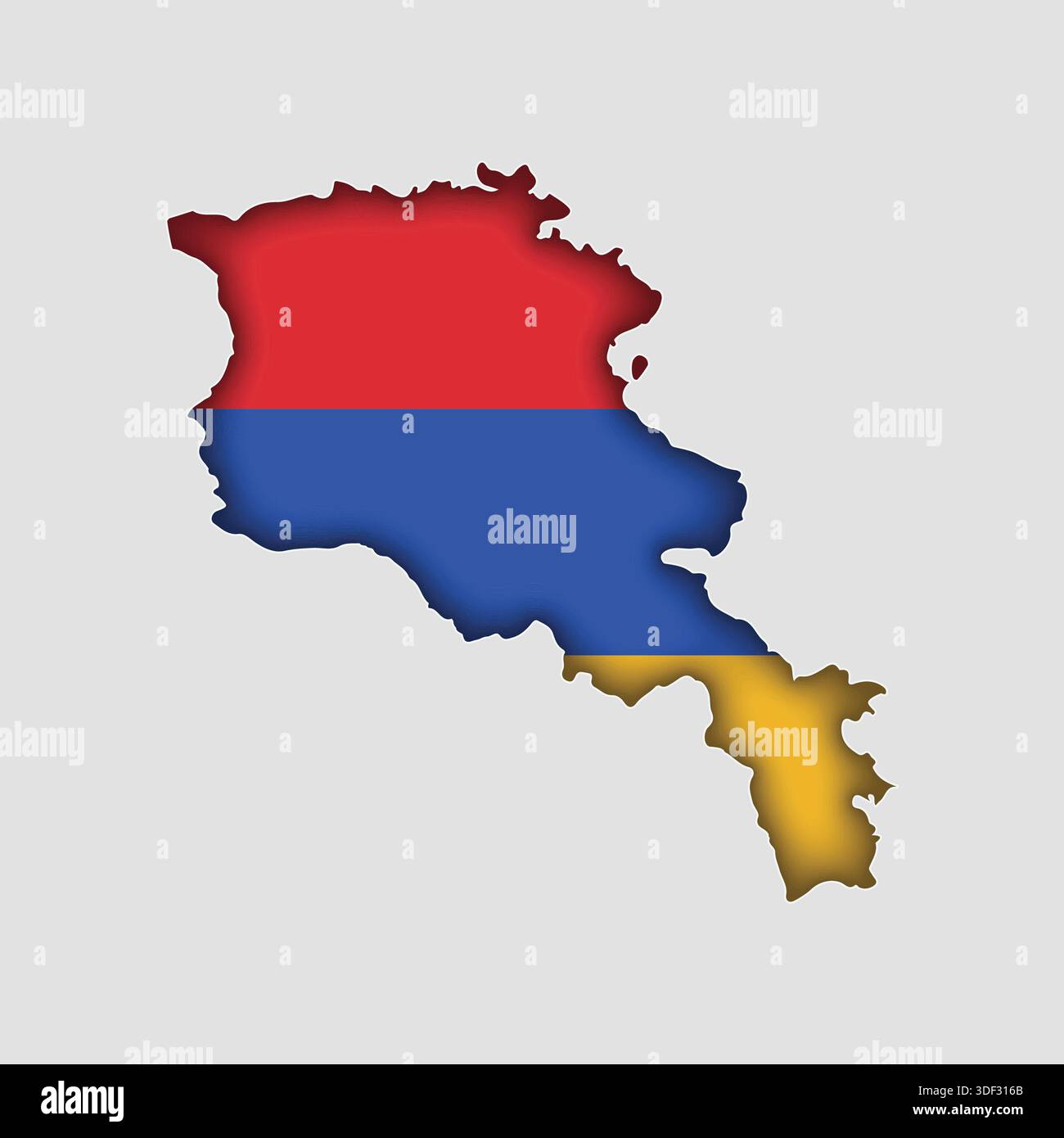 ARMENIA Map with flag in body Stock Vector