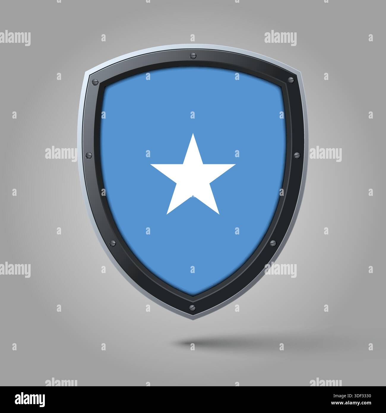 National Shield of SOMALIA Flag with Original color Stock Vector