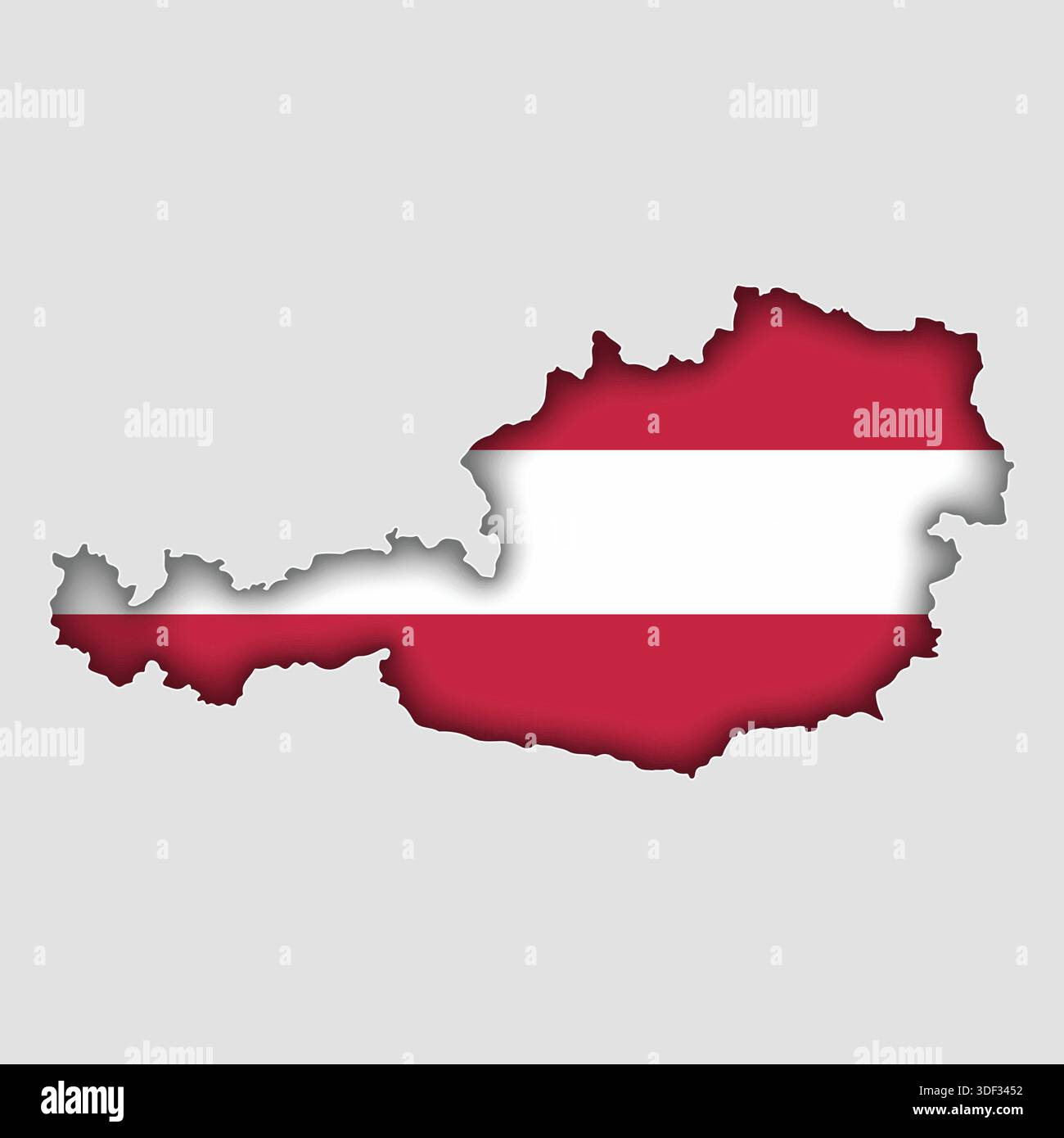 AUSTRIA Map with flag in body Stock Vector