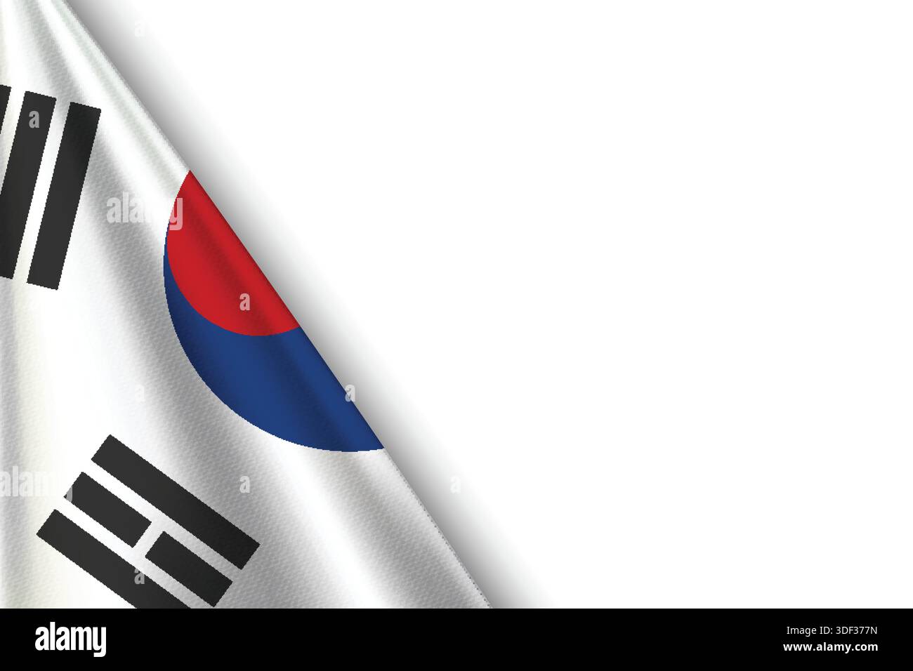 SOUTH KOREA Flag with Original color Stock Vector