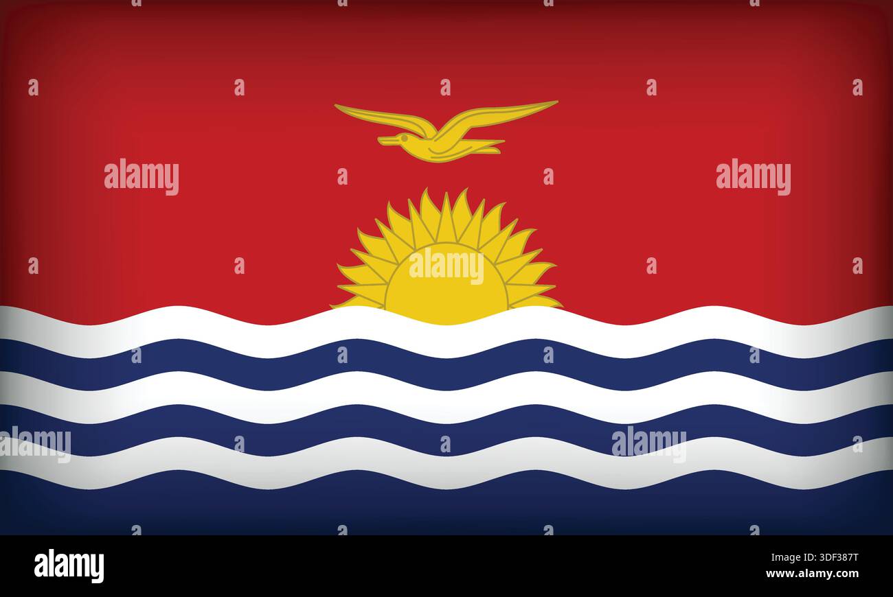 KIRIBATI Flag with Original color Stock Vector