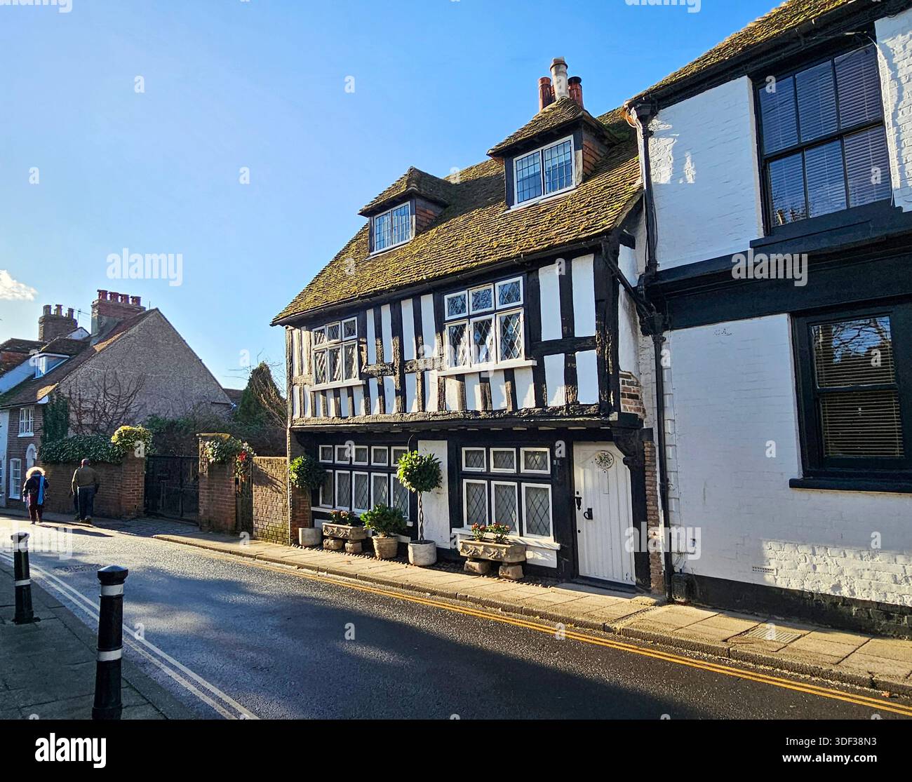 Half timbered cottage, The Mint, Rye, East Sussex. Stock Photo
