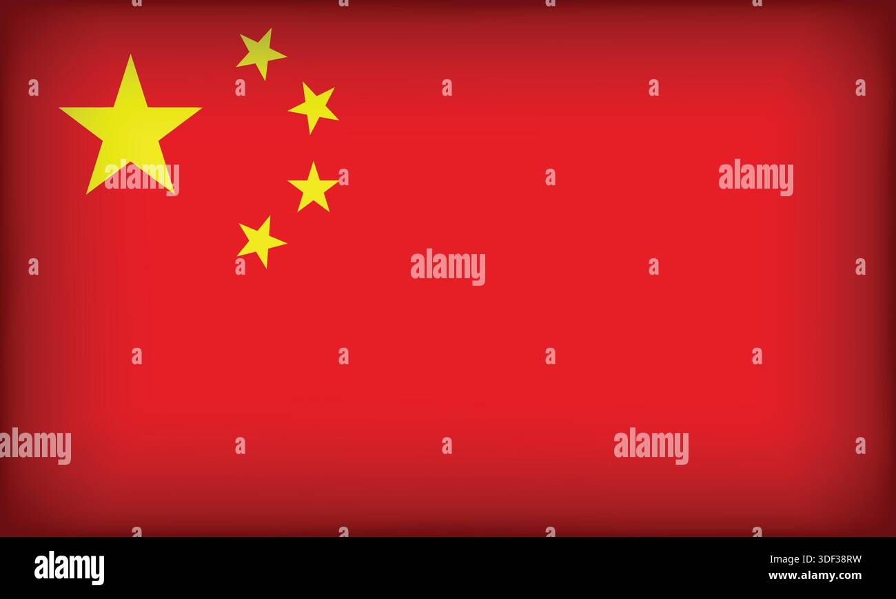 CHINA Flag with Original color Stock Vector Image & Art - Alamy