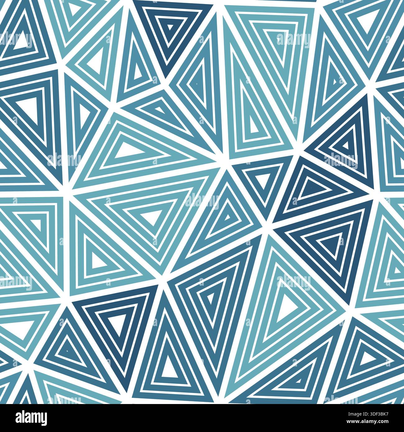 Triangles vector pattern. Multiple repeated inner triangles. Big shape size. Mono tone style. Seamless pattern. Stylish vector tiles. Stock Vector