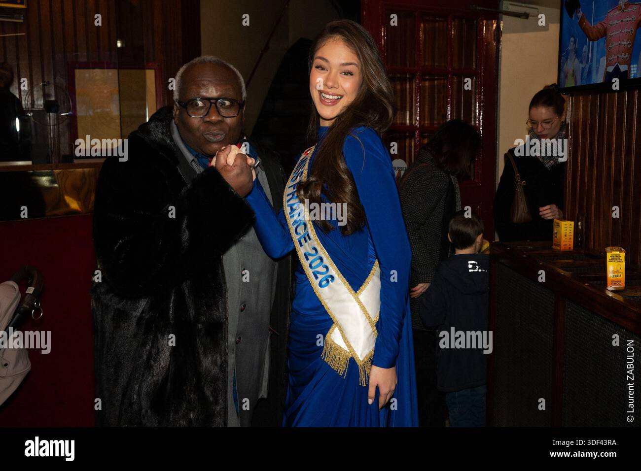 Magloire Delcros-Varaud and Miss France 2026 Hinaupoko Deveze attend ...