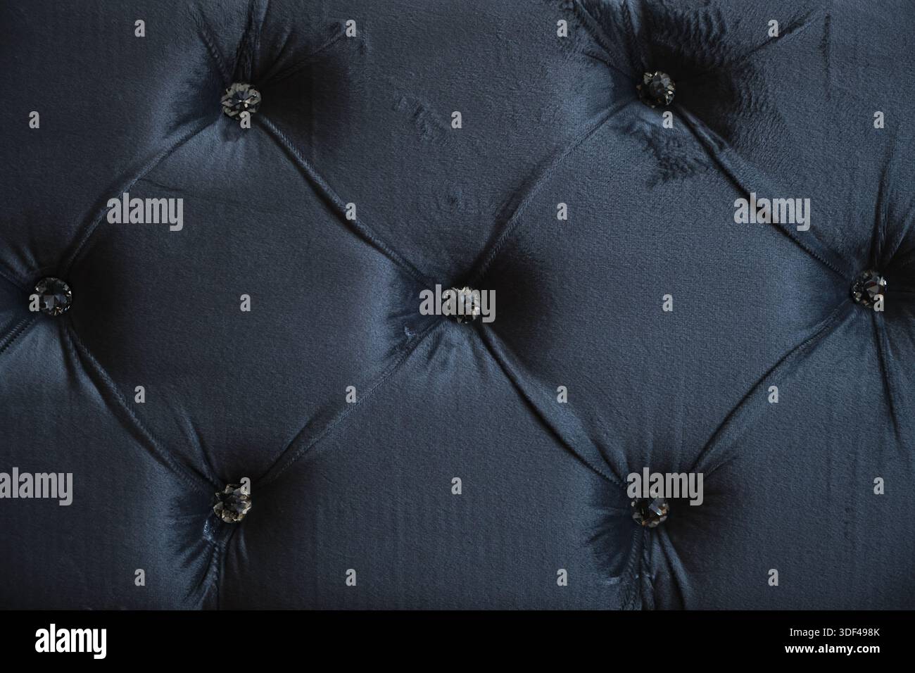 Close up texture gray fabric upholstery with diamonds Stock Photo