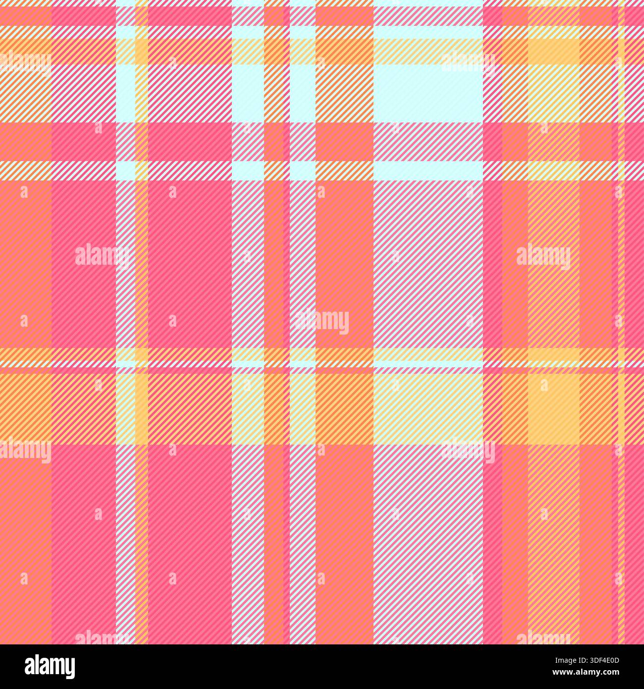 Scrapbooking background seamless vector, italian check textile tartan. Symmetry plaid fabric pattern texture in red and light colors palette. Stock Vector