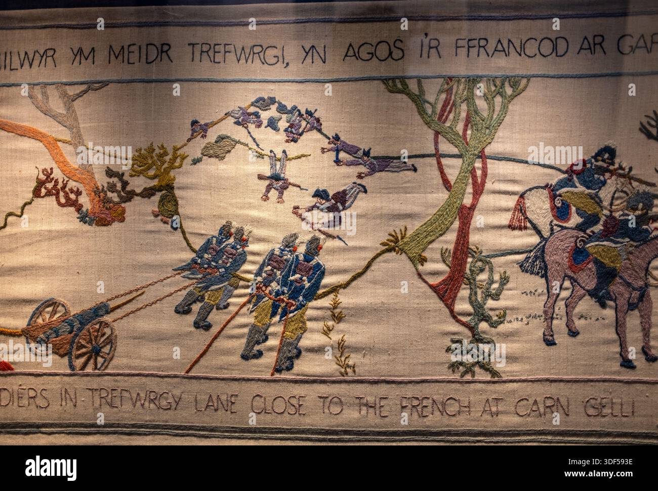 Historic Embroidered Tapestry depicting the Last Invasion of Britain in ...