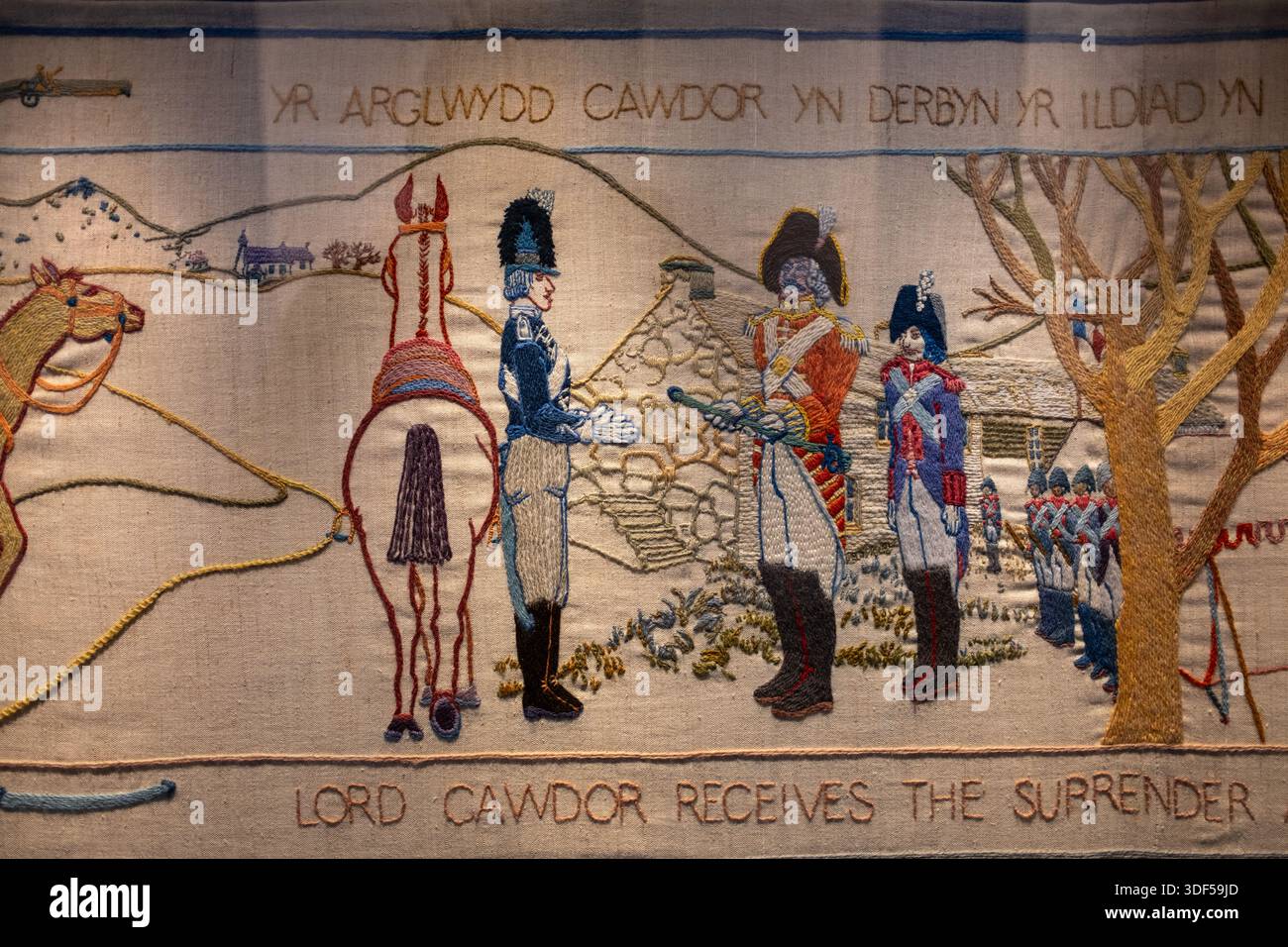 Historic Embroidered Tapestry depicting the Last Invasion of Britain in ...