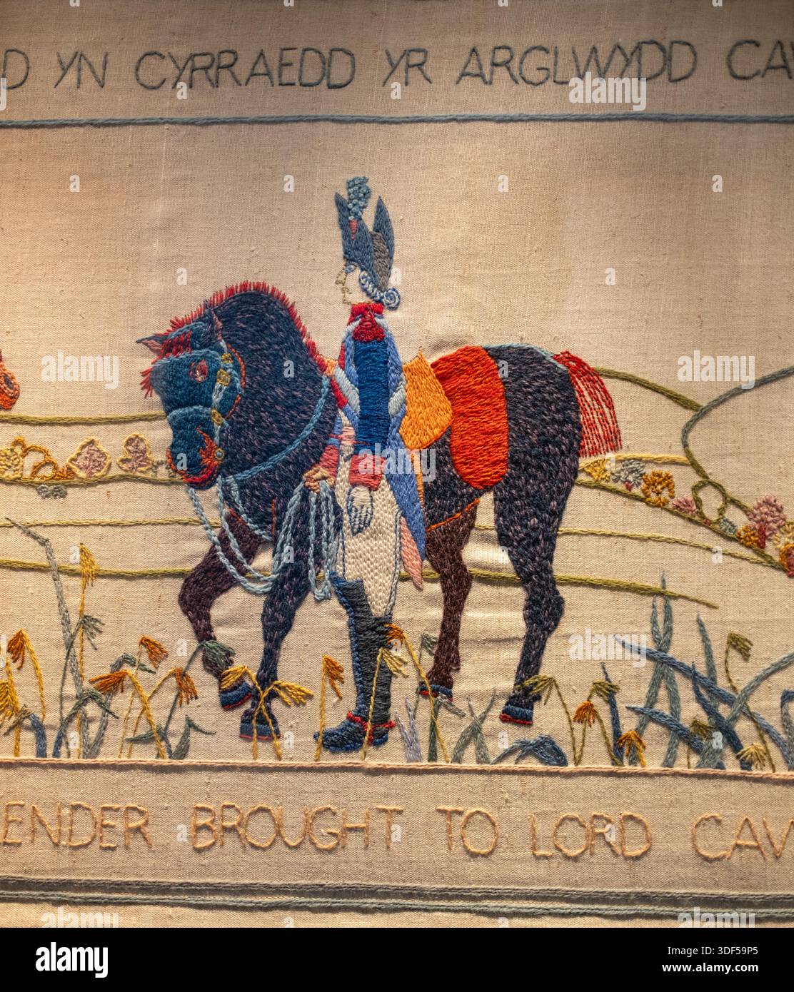 Historic Embroidered Tapestry depicting the Last Invasion of Britain in ...