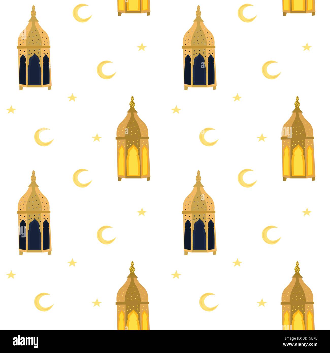 Seamless ramadan lantern pattern for islamic wallpapers, textiles Stock Vector