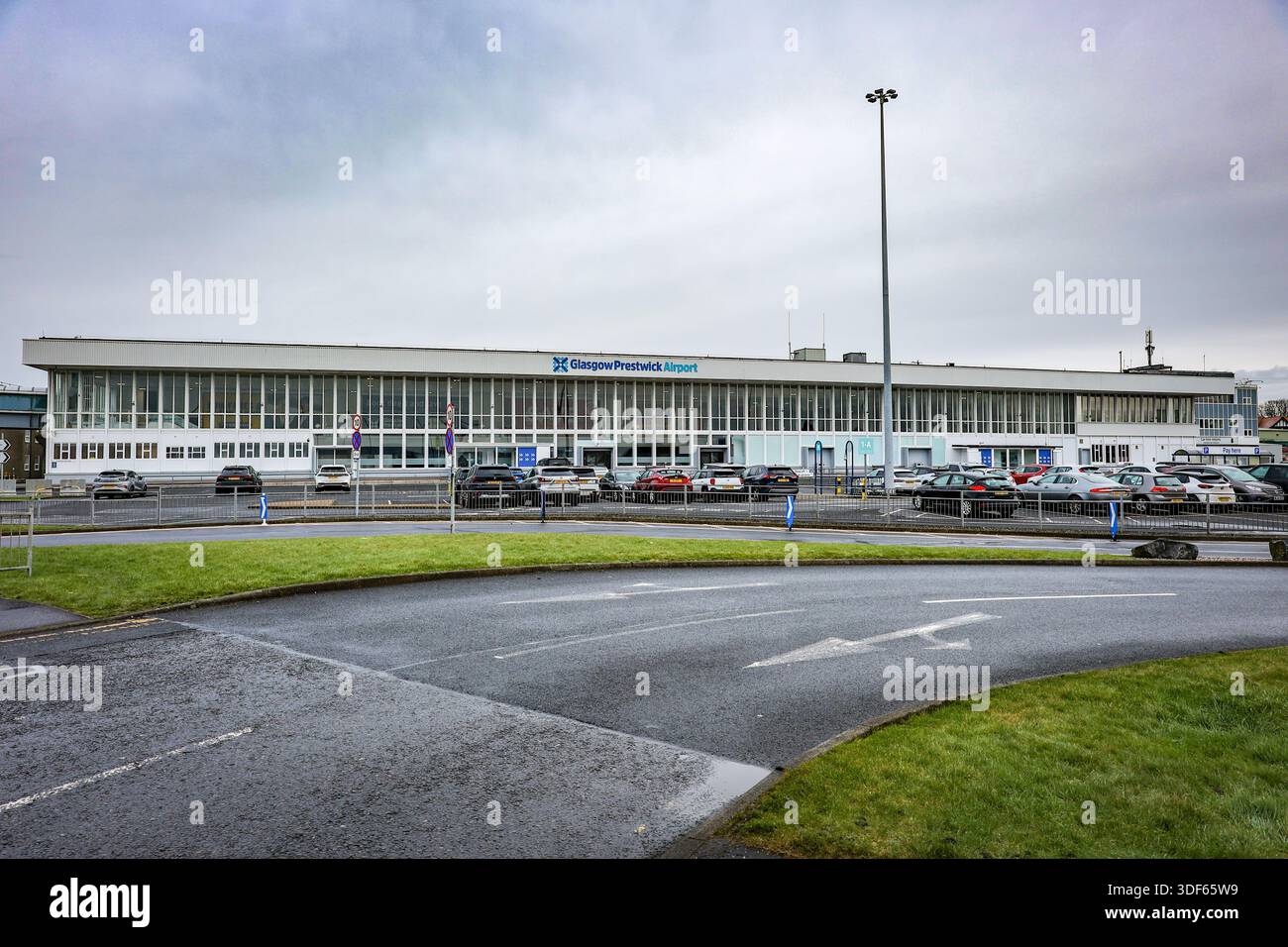 Exterior of Glasgow Prestwick Airport , Ayrshire, Scotland, UK Stock Photo