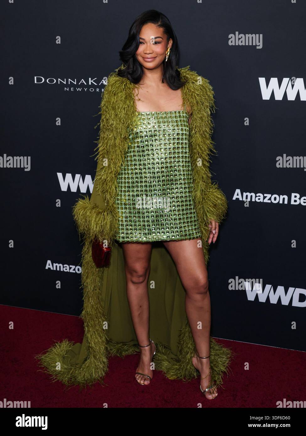 SANTA MONICA, LOS ANGELES, CALIFORNIA, USA - JANUARY 09: American model  Chanel Iman arrives at the 2026 2nd Annual WWD (Women's Wear Daily) Style  Awards, Golden Globes presented by Amazon Beauty, Donna