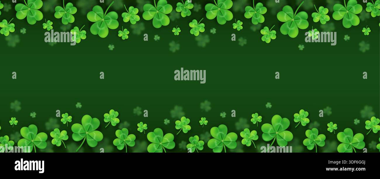 St Patrick's day background element with shamrock leaves. Stock Vector