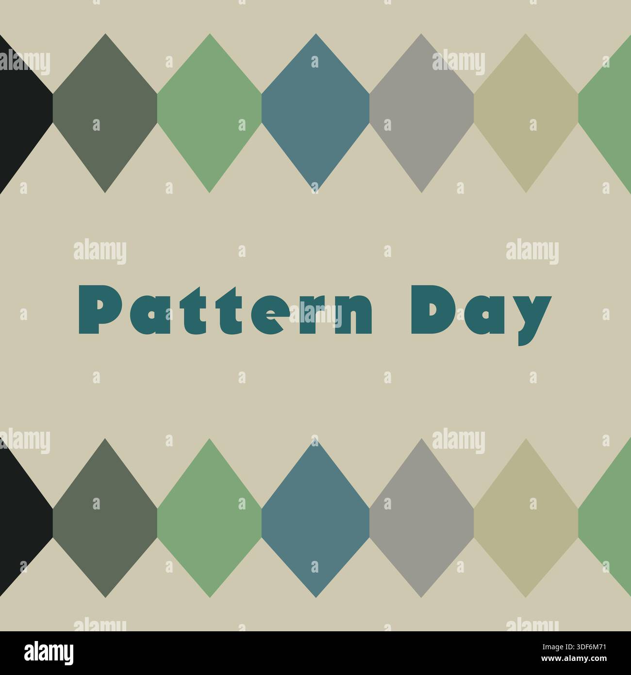 A horizontal banner with repeating argyle diamonds in earthy tones and ...