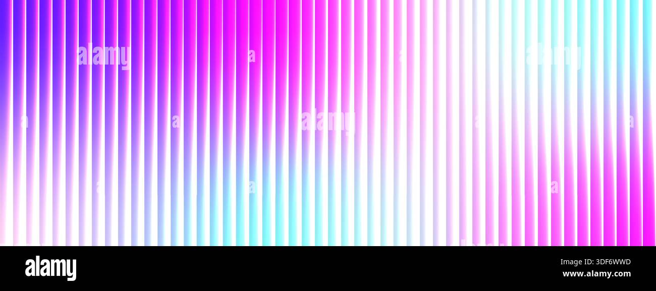 Futuristic ribbed glass gradient texture. Abstract vertical stripe background Stock Vector