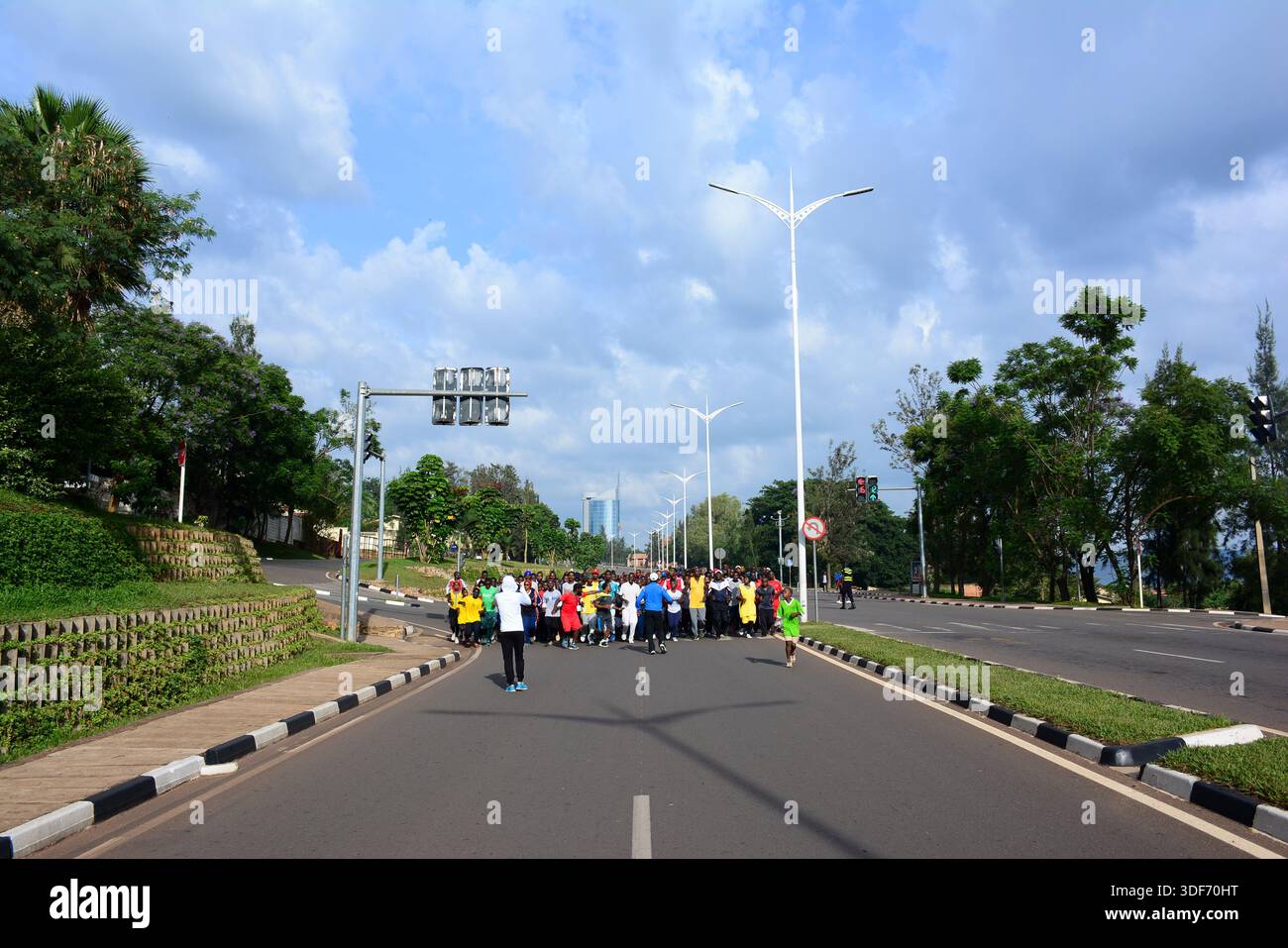 Rwanda, Kigali. Rwandans and citizens during Kigali Car-Free Day mass ...